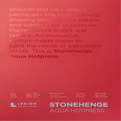 Stonehenge Aqua Block Hotpress Pad 7"X10" 15 Sheets/Pkg-White 140lb