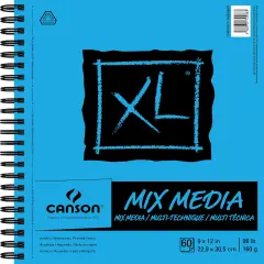 Canson XL Spiral Multi-Media Paper Pad 9"X12"-60 Sheets