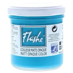 Lefranc & Bourgeois Flashe Vinyl Paint - Turquoise Blue, 125 ml jar