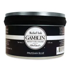 Gamblin Artist's Colors Relief Ink - Prussian Blue, 175 ml