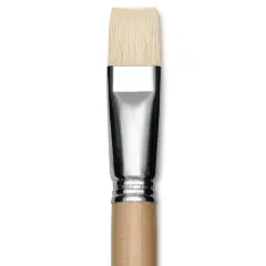 Escoda Clasico Chungking White Bristle Brush - Bright, Long Handle, Size 22