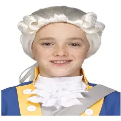 George Washington Wig and Jabot Costume Accessory