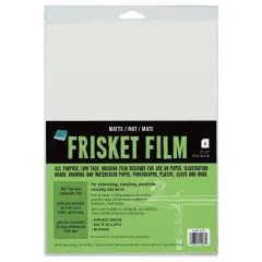 Grafix All-Purpose Frisket Film - 6 Sheets, 9" x 12", Matte, Low Tack