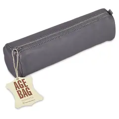 Clairefontaine Round Leather Pencil Case - Grey