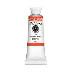 Da Vinci Artists' Permanent Watercolor - Bright Red, 37 ml tube