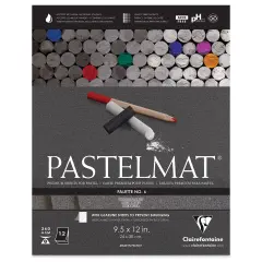 Clairefontaine Pastelmat Pad - 9-1/2" x 12", Charcoal Grey, 12 Sheets