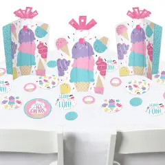 Big Dot of Happiness Scoop Up The Fun - Ice Cream - Sprinkles Party Decor and Confetti - Terrific Table Centerpiece Kit - Set of 30