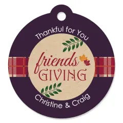 Big Dot of Happiness Friends Thanksgiving Feast - Friendsgiving Party Favor Gift Tags (Set of 20)