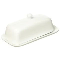 Bia Cordon Bleu 901114 Porcelain Covered 2-Piece Butter Dish 8.25" X 3.5" White