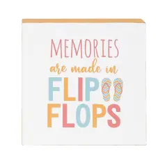 Memories Flip Flops Decorative Shelf Block