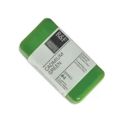 R&F Encaustic Paint Block - Cadmium Green, 40 ml block