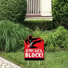 Big Dot of Happiness Karate Master - Outdoor Lawn Sign - Martial Arts Birthday Party Yard Sign - 1 Piece