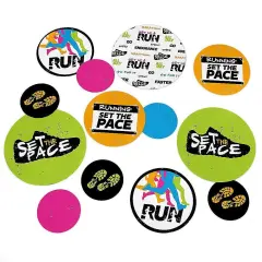 Big Dot of Happiness Set the Pace - Running - Track Party Giant Circle Confetti - Cross Country or Marathon Party D&eacute;cor - Large Confetti 27 Count