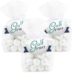 Big Dot of Happiness Par-Tee Time - Golf - Birthday or Retirement Party Clear Goodie Favor Bags - Treat Bags With Tags - Set of 12