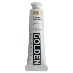 Golden Heavy Body Artist Acrylics - Iridescent Gold Deep (Fine), 32 oz Jar