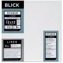 Blick Studio Linen Stretched Canvas - 12" x 12", Gallery 1-1/2" Profile