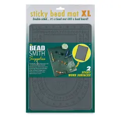 Beadsmith Sticky Bead Mat - X-Large, Grey, 8-3/4" x 12-1/8"