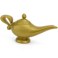 Arabian Genie Oil Lamp - Aladdin's Gold Magic Genie Lamp Costume Accessory - 1 Piece