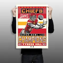Phenom Gallery Tyreek Hill Kansas City Chiefs Super Bowl LIV Champions Serigraph