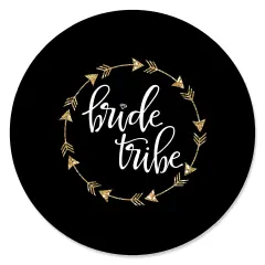 Big Dot of Happiness "Bride Tribe" - Bridal Shower & Bachelorette Party Circle Sticker Labels - 24 Count