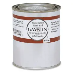 Gamblin Artist's Oil Color - Transparent Earth Red, 16 oz Can