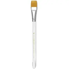 Blick Scholastic Short Handle Golden Taklon Brush - Flat Foot, Size 3/4"