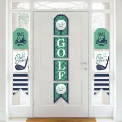 Big Dot of Happiness Par-Tee Time - Golf - Hanging Vertical Paper Door Banners - Birthday or Retirement Party Wall Decoration Kit - Indoor Door Decor