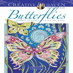 Creative Haven: Butterflies Flights Coloring Book-Softcover