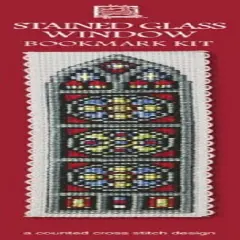 Textile Heritage Stained Glass Window Bookmark - Cross Stitch Kit Multicolor