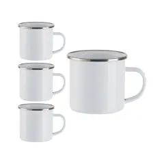 Craft Express 4 Pack 12oz Enamel Sublimation Mugs