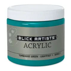 Blick Artists' Acrylic - Turquoise Green, 16 oz jar