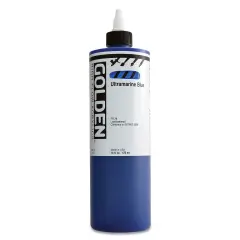 Golden High Flow Acrylics - Ultramarine Blue, 16 oz bottle