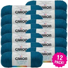 Multipack of 12 - Caron Simply Soft Solids Yarn-Ocean