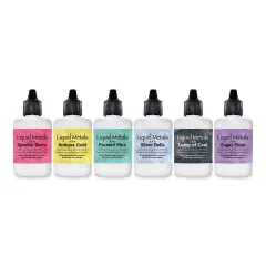 Liquid Metals Watercolor - Set of 6, Holiday Assortment