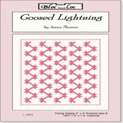 Pattern~Goosed Lightning~4 Sizes'' Using the 2''X4 '' Flying Geese Ruler by Jann