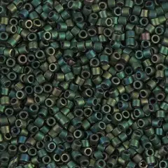 Miyuki Delica Bead 10/0, DBM0327, Matte Metallic Dark Green Iris