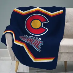 Sleep Squad Colorado Avalanche Reverse Retro 60&rdquo; x 80&rdquo; Raschel Plush Hockey Blanket