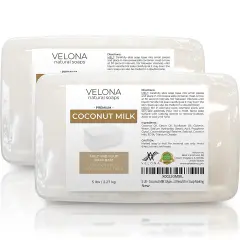 10 LB - Coconut Milk Glycerin Soap Base by Velona | SLS/SLES Free | Melt and Pour | Natural Bar for The Best Result for Soap Making&hellip;