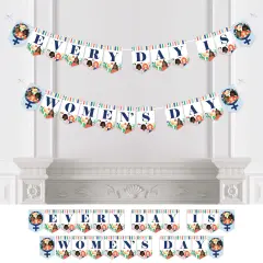 Big Dot of Happiness Women's Day - Feminist Party Bunting Banner - Party Decorations - Every Day is Women's Day