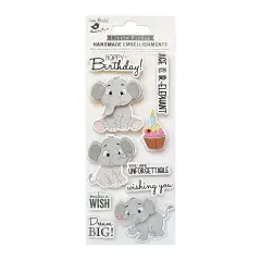 Little Birdie Birthday Wishes Embellishment 10/Pkg-Cute Elephant