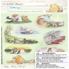 EK Success Disney Flat Stickers - Classic Pooh Scenes, 16pcs