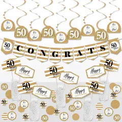 Big Dot of Happiness We Still Do - 50th Wedding Anniversary - Anniversary Party Supplies Decoration Kit - Decor Galore Party Pack - 51 Pieces