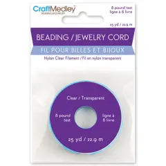Craft Medley Beading/Jewelry Cord 8lb 25yd-Clear