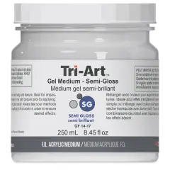 Tri-Art Acrylic Gel Medium - Semi-Gloss, 250 ml