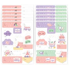 Big Dot of Happiness Pajama Slumber Party - Assorted Girls Sleepover Birthday Party Gift Tag Labels - To and From Stickers - 12 Sheets - 120 Stickers