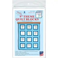 Jack Dempsey Themed Stamped White Quilt Blocks 9"X9" 12/Pkg-Antique Jars