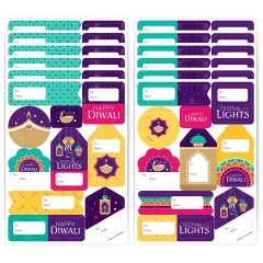 Big Dot of Happiness Happy Diwali - Assorted Festival of Lights Party Gift Tag Labels - To and From Stickers - 12 Sheets - 120 Stickers