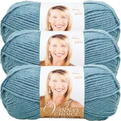 (3 Pack) Lion Brand Vanna's Choice Yarn - Dusty Blue