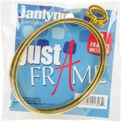 Janlynn Just A Frame Oval Hoop 3.25"X4.25" 2/Pkg-Gold