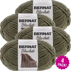 Multipack of 4 - Bernat Blanket Big Ball Yarn-Olive